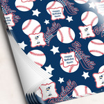 Baseball Wrapping Paper Sheets - Single-Sided - 20" x 28" (Personalized)