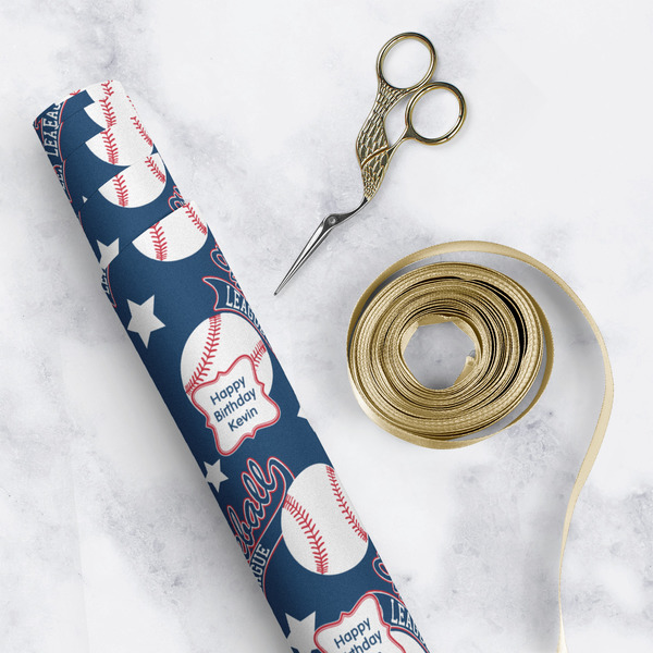 Baseball Wrapping Paper Roll - Matte - In Context
