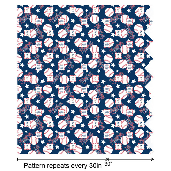 Baseball Wrapping Paper Roll - Satin - Partial Roll