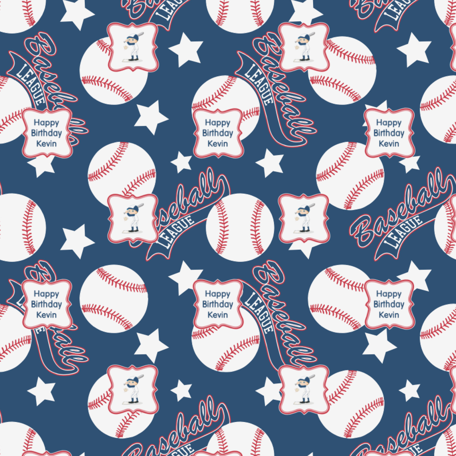 Baseball Wrapping Paper Roll Small (Personalized) YouCustomizeIt