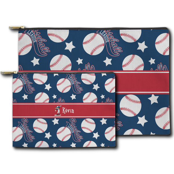 Baseball Zippered Pouches - Size Comparison