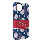 Baseball iPhone Case - Rubber Lined - iPhone 14 Plus (Personalized)