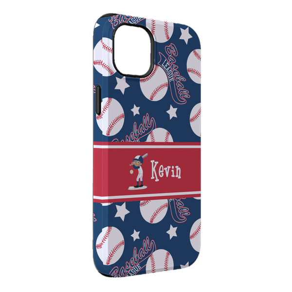 Custom Baseball iPhone Case - Rubber Lined - iPhone 14 Plus (Personalized)