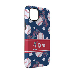Baseball iPhone Case - Rubber Lined - iPhone 14 Pro (Personalized)