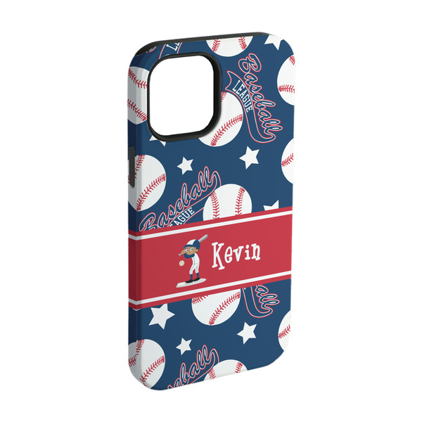 Custom Baseball iPhone Case - Rubber Lined - iPhone 15 Pro (Personalized)