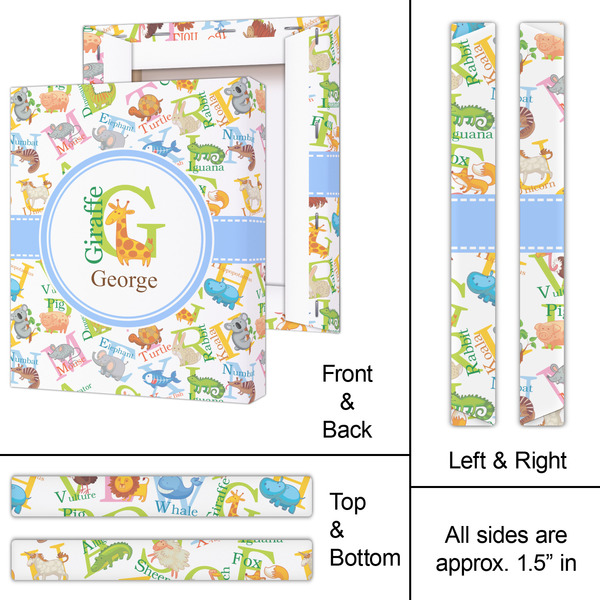 Animal Alphabet 11x14 - Canvas Print - Approval