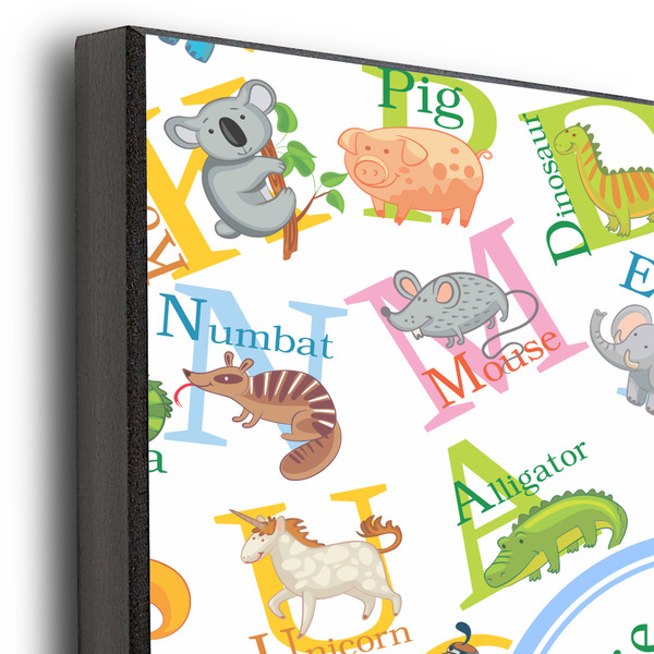 Animal Alphabet 11x14 Wood Print - Closeup