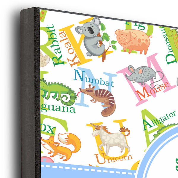 Animal Alphabet 12x12 Wood Print - Closeup