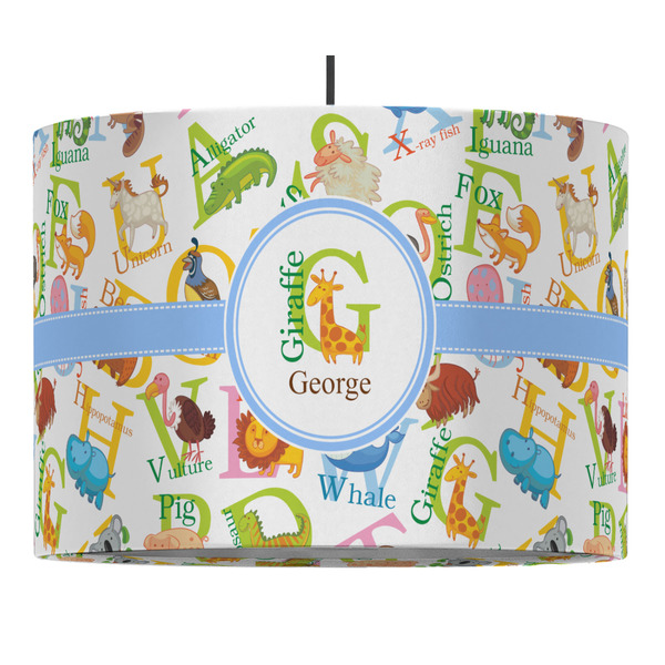 Animal Alphabet 16" Drum Lampshade - PENDANT (Fabric)