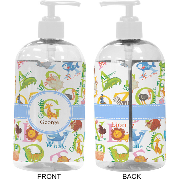Animal Alphabet 16 oz Plastic Liquid Dispenser- Approval- White