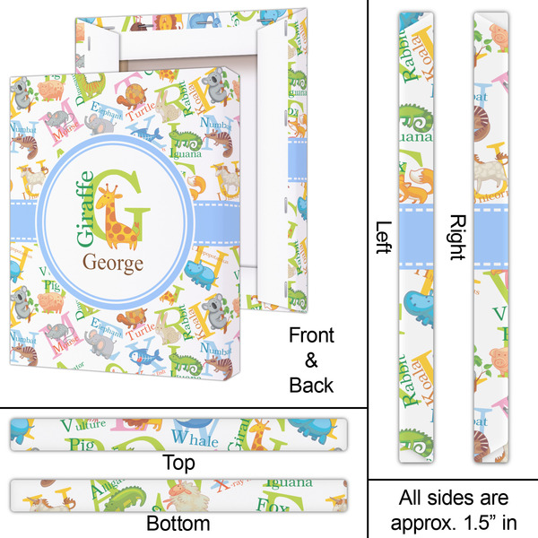 Animal Alphabet 16x20 - Canvas Print - Approval