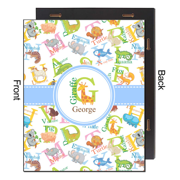 Animal Alphabet 16x20 Wood Print - Front & Back View