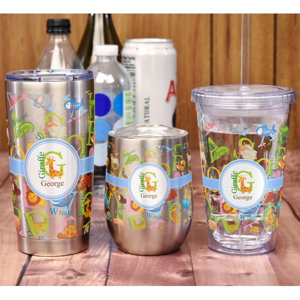 Animal Alphabet 20oz SS Tumbler - Full Print - In Context