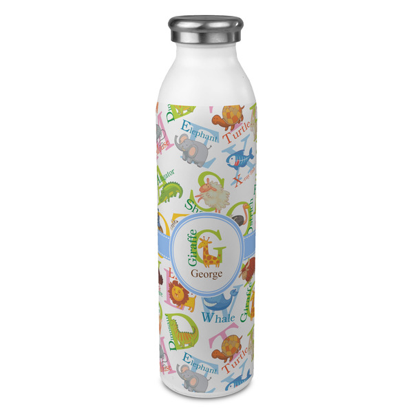 Custom Animal Alphabet 20oz Stainless Steel Water Bottle - Full Print (Personalized)