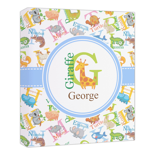 Custom Animal Alphabet Canvas Print - 20x24 (Personalized)