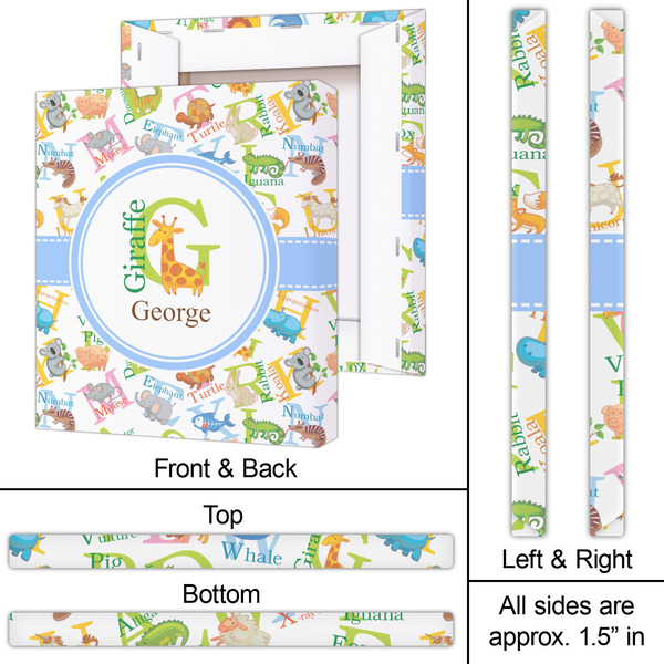 Animal Alphabet 20x24 - Canvas Print - Approval