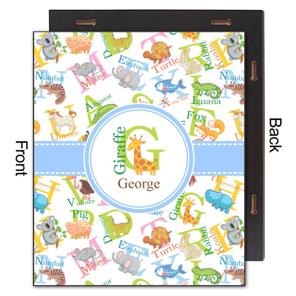 Animal Alphabet 20x24 Wood Print - Front & Back View