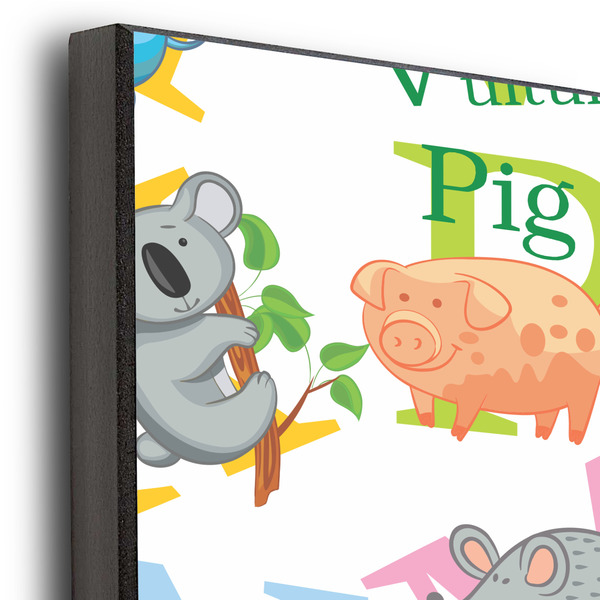 Animal Alphabet 20x30 Wood Print - Closeup