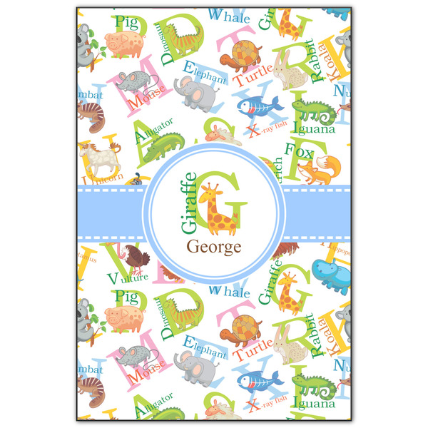 Custom Animal Alphabet Wood Print - 20x30 (Personalized)
