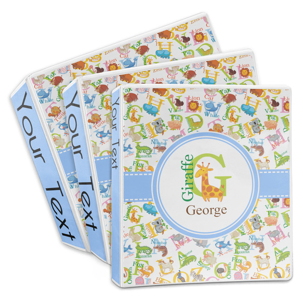 Custom Animal Alphabet 3-Ring Binder (Personalized)