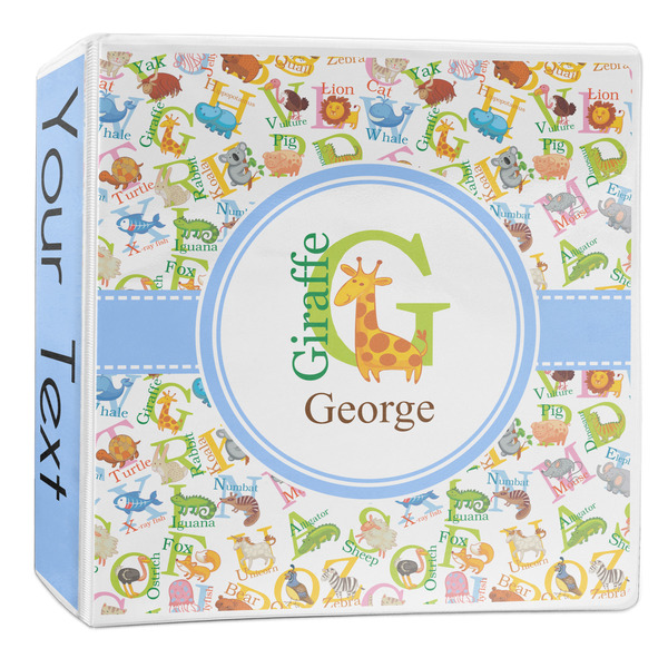 Custom Animal Alphabet 3-Ring Binder - 2 inch (Personalized)