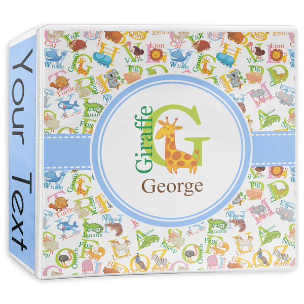 Custom Animal Alphabet 3-Ring Binder - 3 inch (Personalized)
