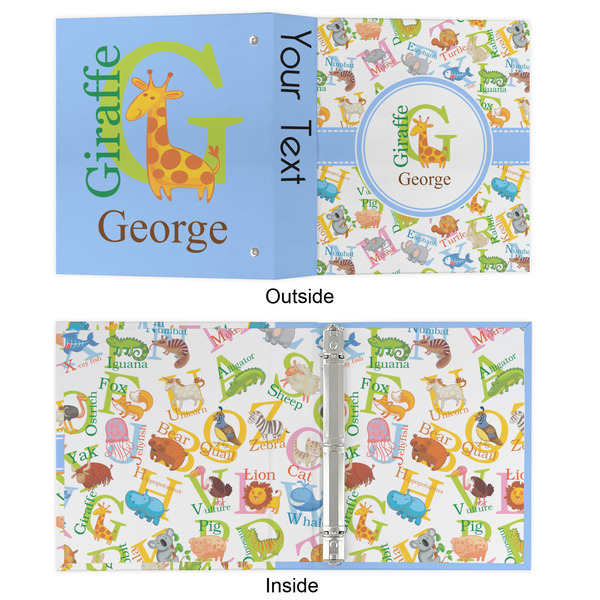 Animal Alphabet 3 Ring Binders - Full Wrap - 1" - APPROVAL