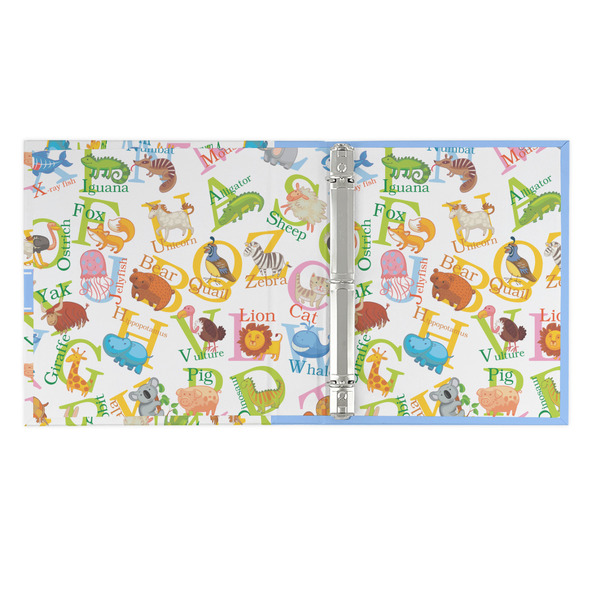 Animal Alphabet 3 Ring Binders - Full Wrap - 1" - OPEN INSIDE