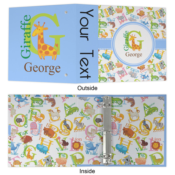 Animal Alphabet 3 Ring Binders - Full Wrap - 2" - APPROVAL