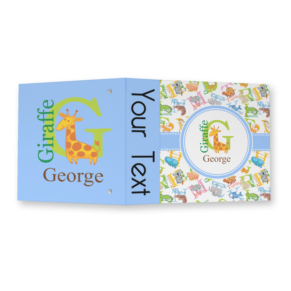 Animal Alphabet 3 Ring Binders - Full Wrap - 2" - OPEN OUTSIDE