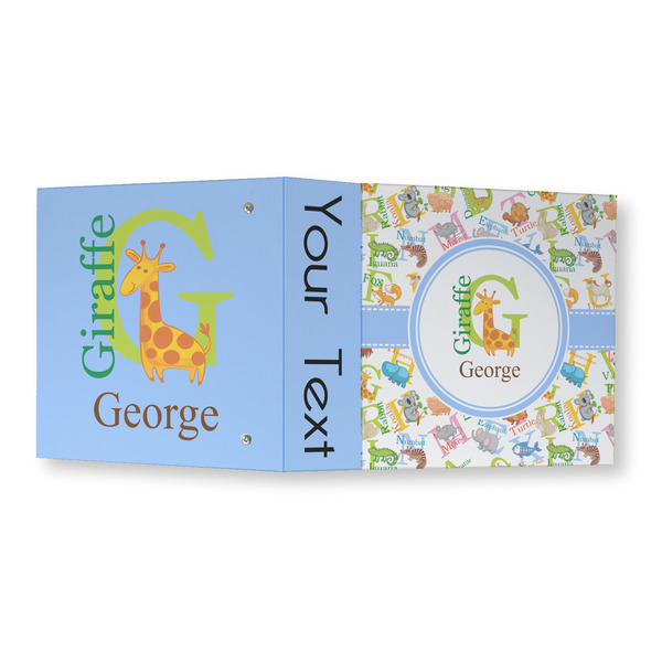 Animal Alphabet 3 Ring Binders - Full Wrap - 3" - OPEN OUTSIDE