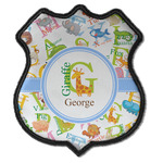 Animal Alphabet Iron On Shield Patch C w/ Name or Text