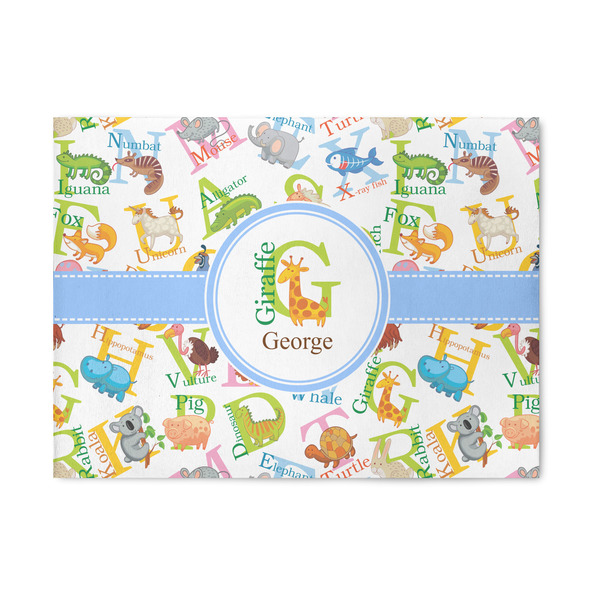 Custom Animal Alphabet 5' x 7' Indoor Area Rug (Personalized)