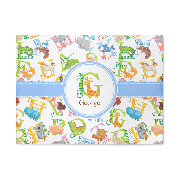 Custom Animal Alphabet 5' x 7' Patio Rug (Personalized)