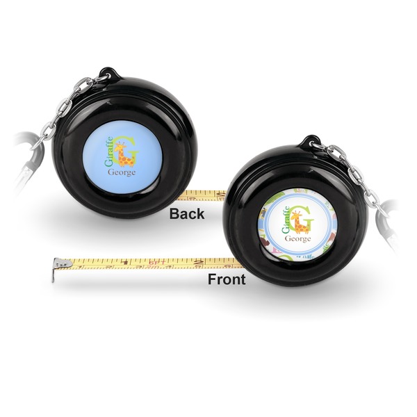 Animal Alphabet 6-Ft Pocket Tape Measure with Carabiner Hook - Front and Back