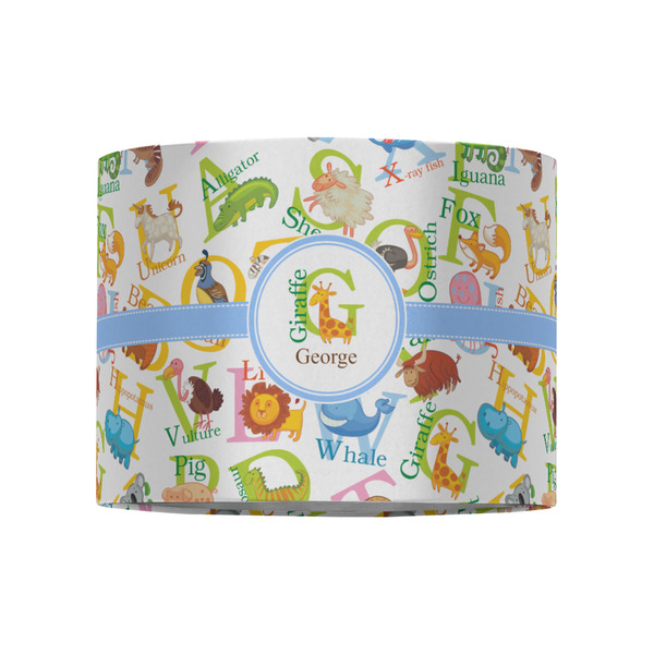 Animal Alphabet 8" Drum Lampshade - FRONT (Fabric)