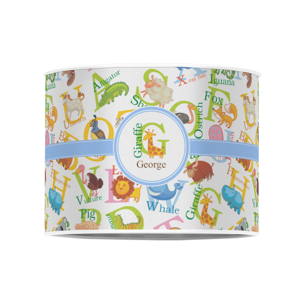 Animal Alphabet 8" Drum Lampshade - FRONT (Poly Film)