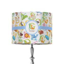 Animal Alphabet 8" Drum Lamp Shade - Fabric (Personalized)