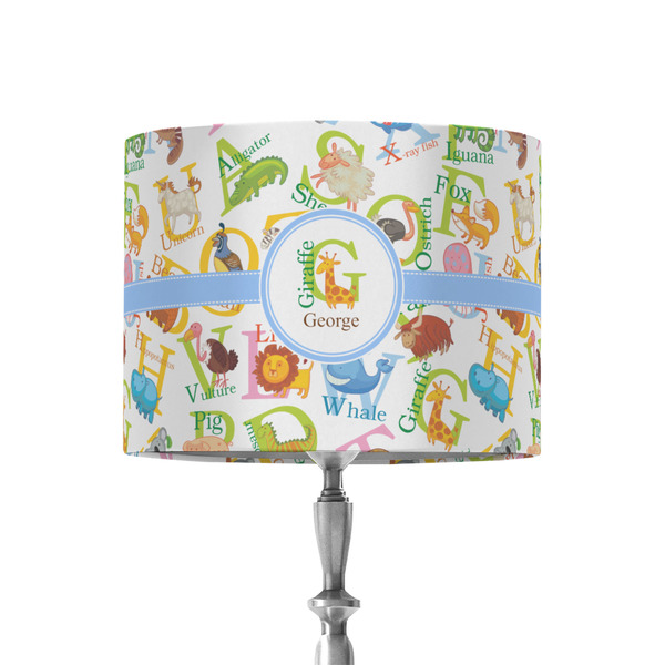 Custom Animal Alphabet 8" Drum Lamp Shade - Fabric (Personalized)