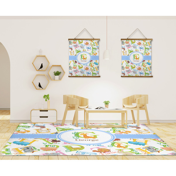 Animal Alphabet 8'x10' Indoor Area Rugs - IN CONTEXT
