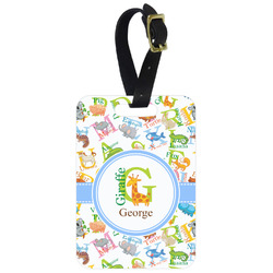 Animal Alphabet Metal Luggage Tag w/ Name or Text