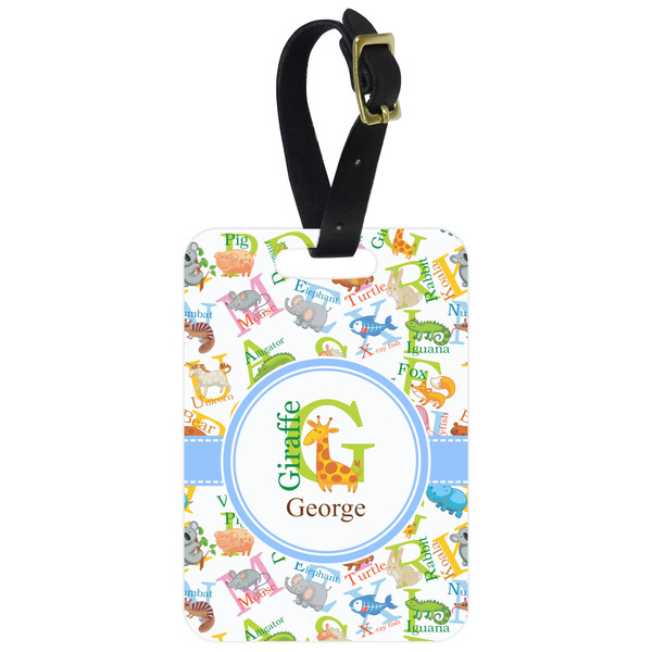 Custom Animal Alphabet Metal Luggage Tag w/ Name or Text