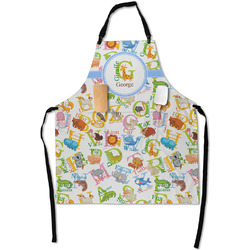 Animal Alphabet Apron With Pockets w/ Name or Text