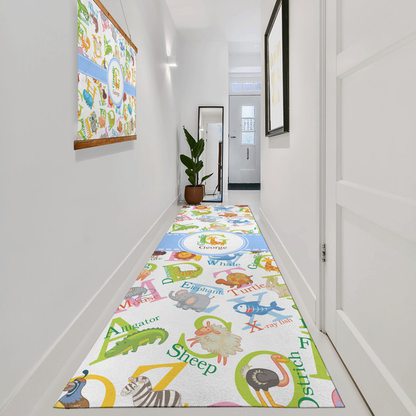 Animal Alphabet Area Rug Sizes - In Context (vertical)