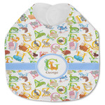 Animal Alphabet Jersey Knit Baby Bib w/ Name or Text