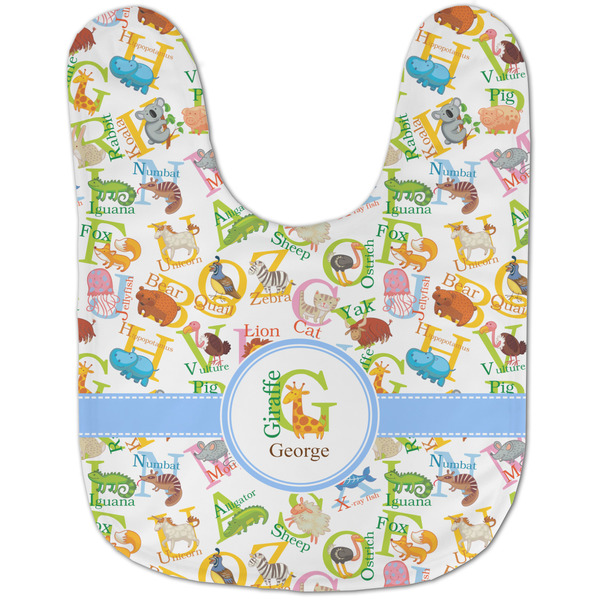 Animal Alphabet Baby Bib - AFT flat