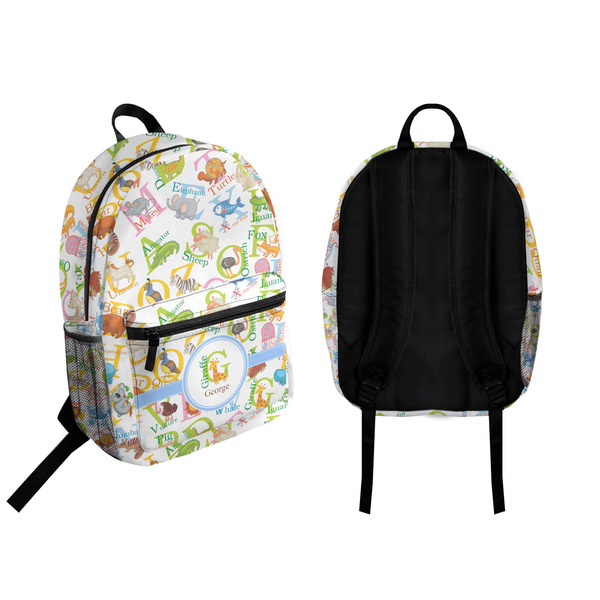Animal Alphabet Backpack front and back - Apvl
