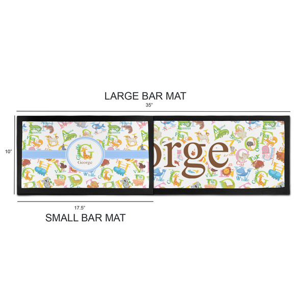 Animal Alphabet Bar Mats - Sizing Chart