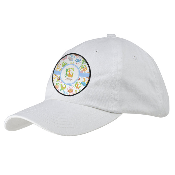 Custom Animal Alphabet Baseball Cap - White (Personalized)