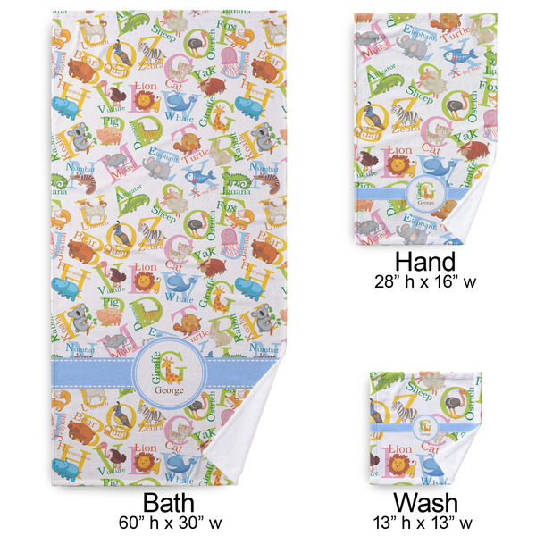 Animal Alphabet Bath Towel Sets - 3-piece - Approval